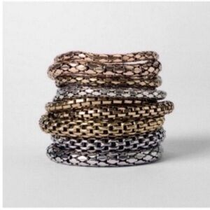 Anthro x Kate Moss Gold and Silver Bracelet Set (7pcs)